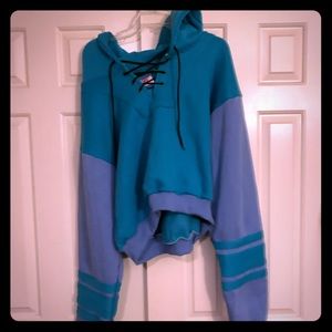 Steven Universe Blue Pearl Cosplay Crop Hoodie